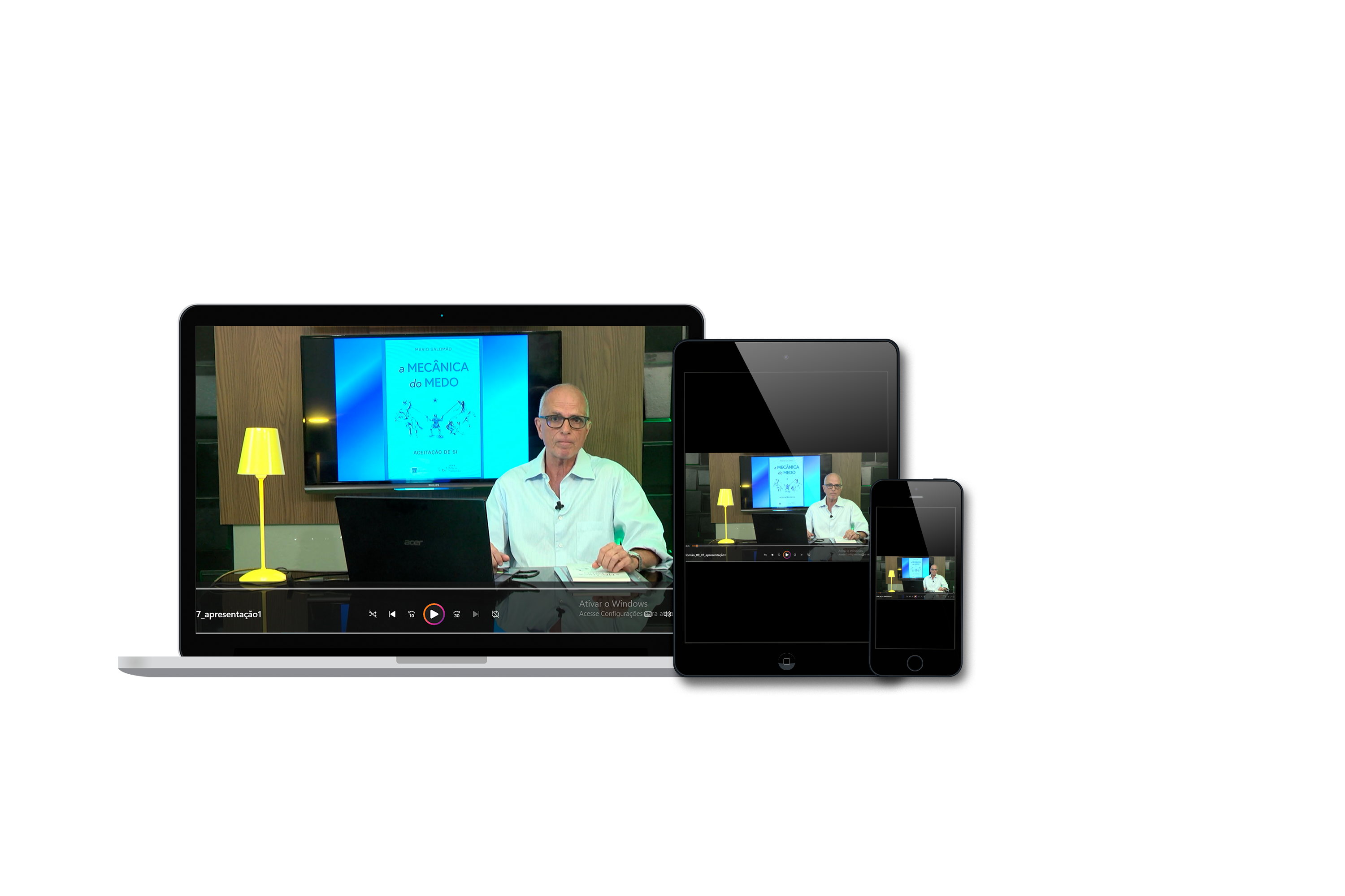 Curso disponível em computador, tablet e celular
